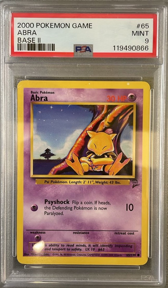 2000 Pokémon Game Abra Base Set 2 #65 MINT
